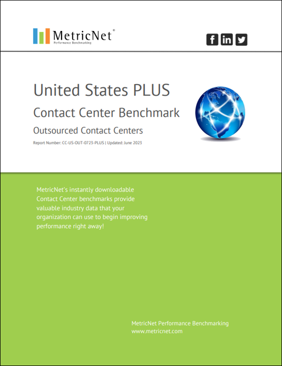 Contact Center Benchmark PLUS - United States - Outsourced